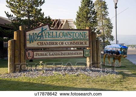 Sign ' West Yellowstone, Chamber of Commerce, Public Land Information' View Large Photo Image Stock Image - Sign ' West Yellowstone, Chamber of Commerce, Public Land Information'. Fotosearch