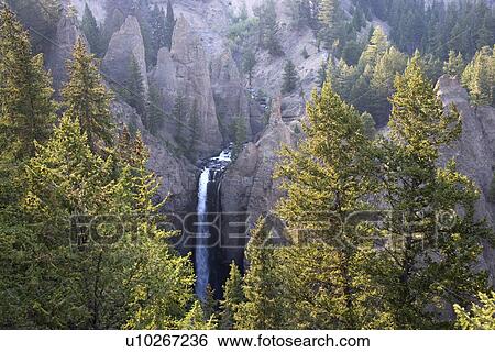 Stock Photograph - Tower Falls, Yellowstone National Park, United States of America. Fotosearch