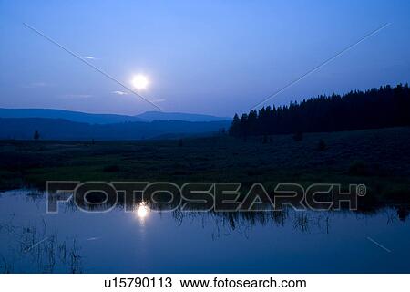 Yellowstone National Park at sunrise, Wyoming, USA View Large Photo Image Stock Image - Yellowstone National Park at sunrise, Wyoming, USA. Fotosearch