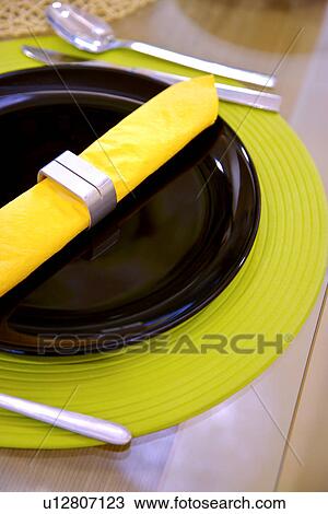 Stock Image - Formal table setting. Fotosearch