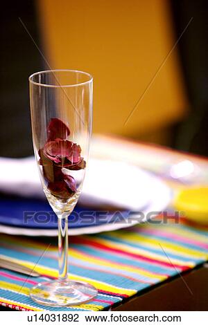 Stock Image - Place setting on table. Fotosearch