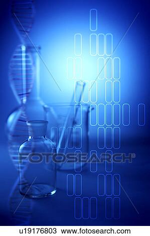 Laboratory glassware and DNA structure (Digital Composite) View Large Photo Image Stock Image - Laboratory glassware and DNA structure (Digital Composite). Fotosearch
