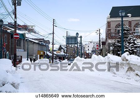 Japan, Hokkaido, Otaru city View Large Photo Image Stock Photo - Japan, Hokkaido, Otaru city. Fotosearch