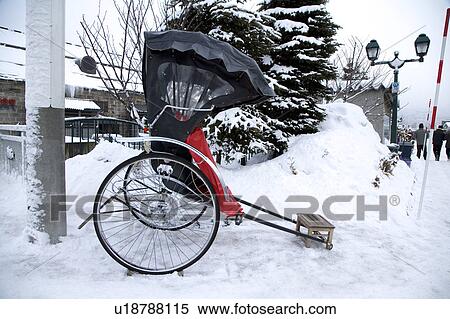 Japan, Hokkaido, Rickshaw View Large Photo Image Stock Photography - Japan, Hokkaido, Rickshaw. Fotosearch