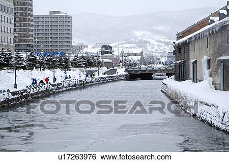 Otaru Canal in winter, Otaru city, Hokkaido, Japan View Large Photo Image Stock Photograph - Otaru Canal in winter, Otaru city, Hokkaido, Japan. Fotosearch