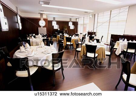 Stock Image - Place setting in restaurant. Fotosearch
