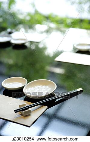 Picture - Place setting on table in restaurant. Fotosearch