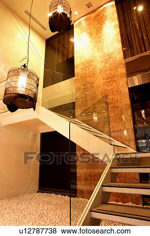 Stock Photo - Staircase leading to Restaurant. Fotosearch