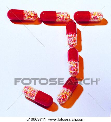 Stock Image - Capsule, Character, English letter, Characters. Fotosearch
