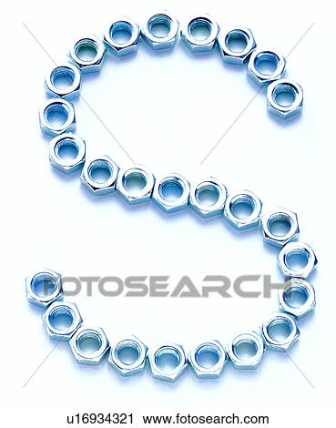 Stock Image - Screw bolt, Character, Screw bolts, English letter. Fotosearch