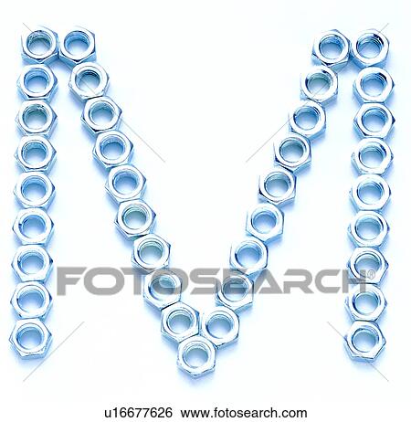 Stock Photograph - Screw bolt, Screw bolts, Characters, English letter. Fotosearch