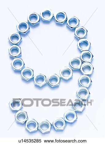 Stock Photography - Screw bolts, Characters, Number, Screw bolt, Character. Fotosearch
