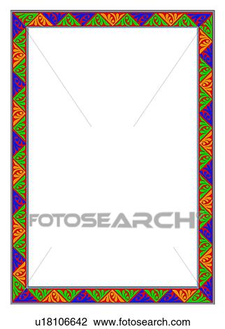Stock Image - computer graphic, vector, bright, frame, pattern, painting frame. Fotosearch