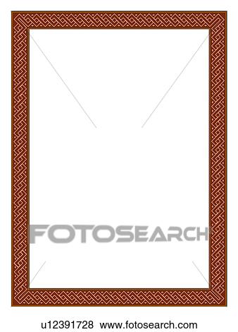 Stock Photo - computer graphic, vector, CG, flower pattern, embellishment, painting frame. Fotosearch