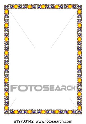Stock Image - decoration, classic, brown, pattern, adornment. Fotosearch