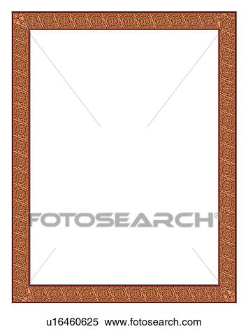 Stock Photography - decoration, classic, brown, pattern, frame, skin tone. Fotosearch