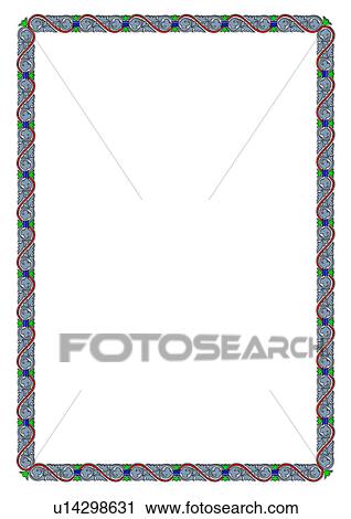 Stock Image - decoration, frame, vector, gray, classic, pattern, Europe. Fotosearch