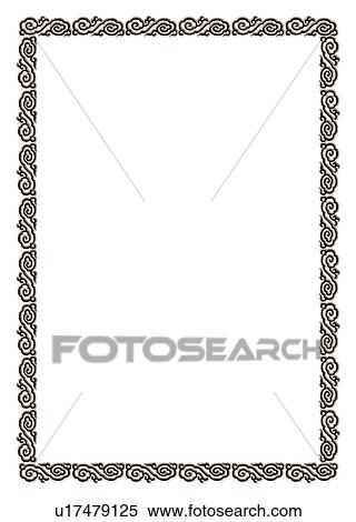 Stock Photography - gray, vector, CG, decoration, frame, adornment, computer graphic. Fotosearch