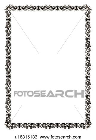 Stock Image - painting frame, picture frame, Europe, gray, embellishment, classic, CG. Fotosearch