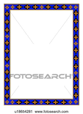 Stock Image - painting frame, vector, embellishment, frame, Europe, ornament. Fotosearch