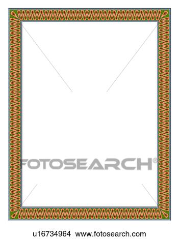 Picture - pattern, adornment, CG, vector, skin tone, green. Fotosearch