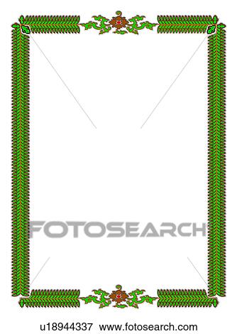 Stock Photo - pattern, ornament, computer graphic, picture frame, painting frame, adornment. Fotosearch