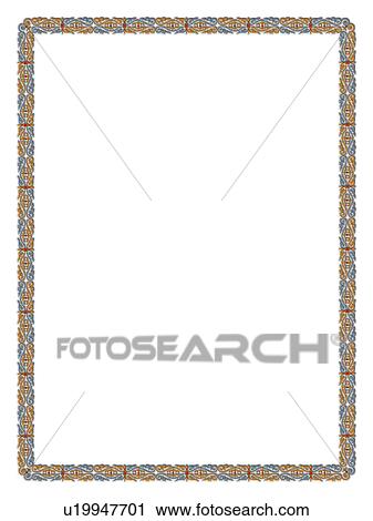 Stock Image - picture frame, Europe, flower pattern, painting frame, embellishment, pattern, decoration. Fotosearch