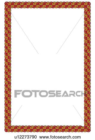 Stock Image - red, pattern, classic, Europe, chinese knot, adornment, colorful. Fotosearch