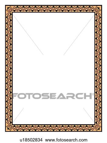 Picture - yellow, black, vector, computer graphic, Europe, painting frame, ornament. Fotosearch