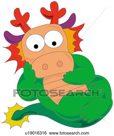 computer graphic, illustration, cute, fortune-telling, greeting card, vector, dragon View Large Illustration Stock Illustration - computer graphic, illustration, cute, fortune-telling, greeting card, vector, dragon. Fotosearch