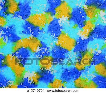 Picture - paper, background, yellow, blue, texture, paper. Fotosearch