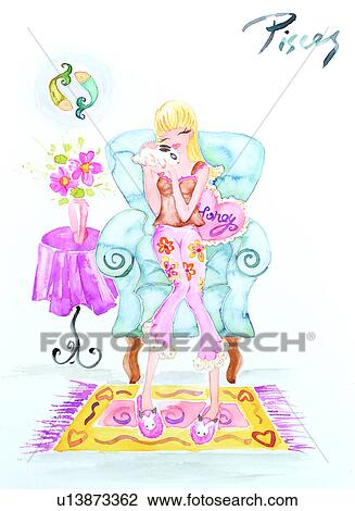 Drawing - Human, Beautiful, Characteristics, Females, Notebook, Desk, Fashion. Fotosearch