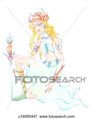 Stock Illustration - Human, Woman, Vogue, Women, Charming, Comfortable, Characteristics. Fotosearch