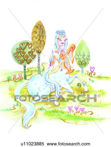 Stock Illustration - Women & Horoscope, Characteristics, Mobile phone, Human, Females, Fashion, Charming. Fotosearch