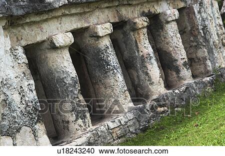 Stock Image - Ancient concrete pillars. Fotosearch