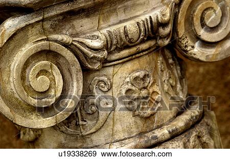 Stock Photo - Architectural work on column. Fotosearch
