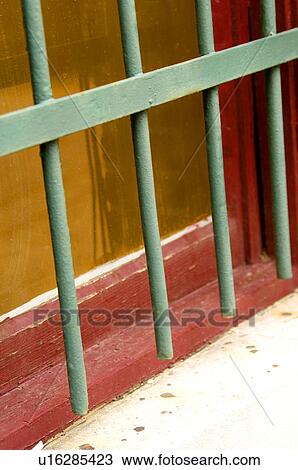 Security bars over window View Large Photo Image Stock Image - Security bars over window. Fotosearch