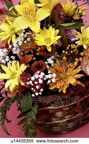 Basket of flowers View Large Photo Image Stock Photography - Basket of flowers. Fotosearch