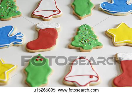 Decorated Christmas cookie pattern View Large Photo Image Stock Photography - Decorated Christmas cookie pattern. Fotosearch