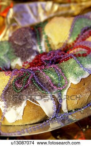 Mardi Gras king cake View Large Photo Image Picture - Mardi Gras king cake. Fotosearch