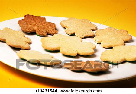 Picture - Shamrock cookies. Fotosearch