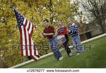 Patriotic picture of young boys View Large Photo Image Stock Photo - Patriotic picture of young boys. Fotosearch