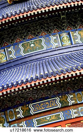 Stock Photograph - Decorative oriental rooftop. Fotosearch