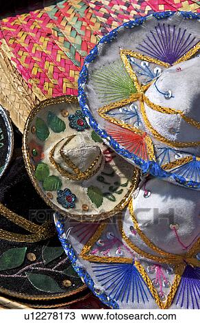Sombreros at Mexican market View Large Photo Image Stock Image - Sombreros at Mexican market. Fotosearch