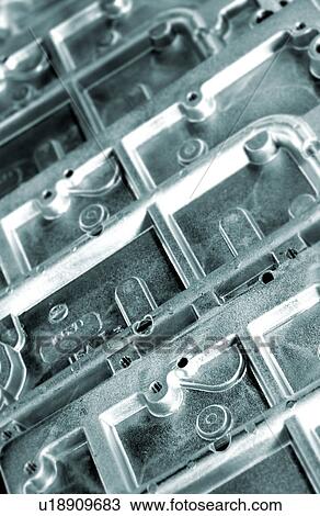 Stock Image - Industrial metal parts pattern. Fotosearch