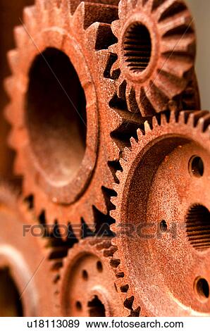 Stock Photo - Old machinery gears. Fotosearch