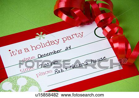 Stock Image - Holiday party invitation. Fotosearch