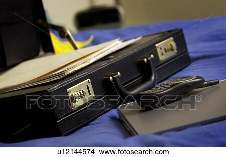 Picture - Open briefcase. Fotosearch