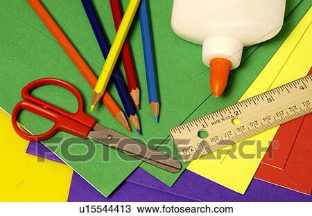 School supplies View Large Photo Image Stock Image - School supplies. Fotosearch