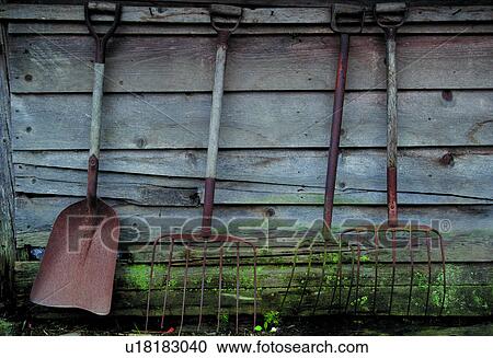 Stock Image - background, wall, shovel, texture. Fotosearch